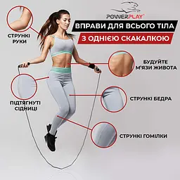 Скакалка швидкісна з обтяжувачем PowerPlay 3 м fit0011378 - мініатюра 5