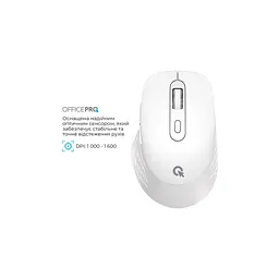 Мишка OfficePro M265W Wireless/Bluetooth Silent Click White (M265W) - мініатюра 6