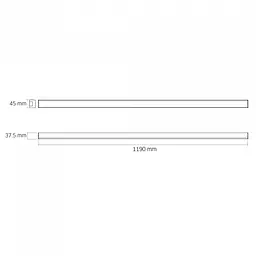 LED світильник лінійний VIDEX BN03 50W 1.2М 5000K 220V Black - мініатюра 7
