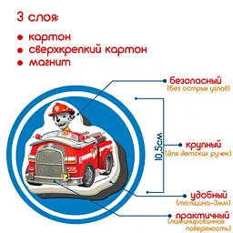 Дитячий набір магнітів Щенячий патруль "Командна робота" Magdum ML4034-32 - мініатюра 4
