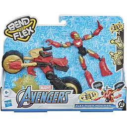 Ігровий набір Hasbro Marvel Avengers Bend and Flex Iron Man з мотоциклом (F0244) - мініатюра 6