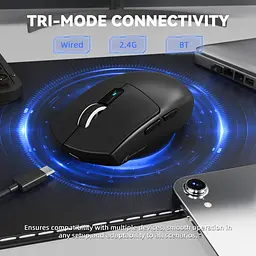 Мишка Attack Shark G3 PRO, Wireless/Bluetooth, 25000dpi. (PAW3311), 6кн., Black - мініатюра 8