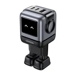 Зарядний пристрій Ugreen 1xUSB + 2xUSB-C 65W GaN CD361 gray (25685B)
