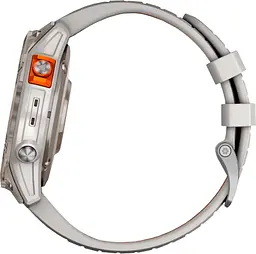 Смарт-годинник Garmin Fenix 7X Pro Sapphire Solar Edition Titanium with Fog Gray/Ember Orange Band (010-02778-14) [86521] - мініатюра 5