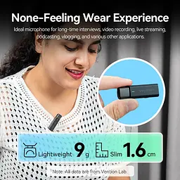 Бездротовий подвійний петличний мікрофон Vention USB-C 2-Pack Wireless Lavalier with Charging Case - мініатюра 6