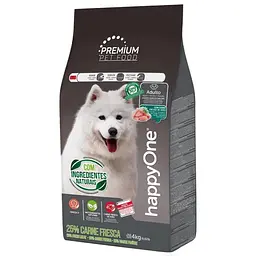 Сухой корм для взрослых собак happyOne Premium Adult Dog Fresh Meat со свежим мясом 4 кг