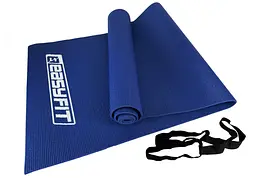 Килимок для йоги та фітнесу EasyFit ПВХ (PVC) Синій (EF-1918-Bl)