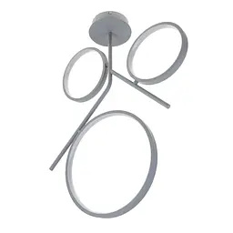Люстра Brille світлодіодна у вітальню 30W WW+NW+CW GY (BR-01 645S/3)