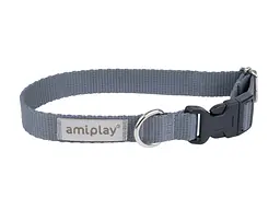 Нашийник для собак Amiplay Samba S, 20–35 × 1.5 см, сірий