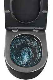 Унітаз підвісний Mixxus Premium Ellipse-0303-T3 Black 520x365x360 мм, система змиву Tornado 3.0 MP6591, Чорний матовий - мініатюра 3