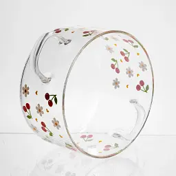 Каструля скляна Cherry 1,8 л з кришкою-ведмедиком, Yiwu, діаметр 16 см - мініатюра 6