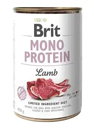 Вологий корм для собак Brit Mono Protein Lamb з ягням, 400 г
