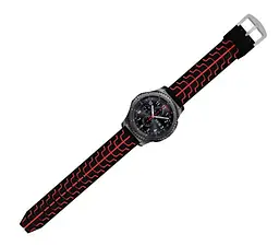 Силіконовий ремінець Primo Splint для годинника Samsung Gear S3 Classic SM-R770/Frontier RM-760 Black Red - мініатюра 3