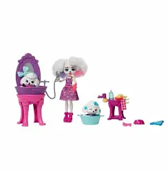 Игровой набор Enchantimals Салон красоты 15 предметов разноцветный 15 см - миниатюра 6