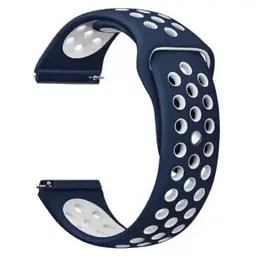 Ремінець BeCover Nike Style для Xiaomi Amazfit Bip/Bip Lite/Bip S Lite/GTR 42mm/GTS/TicWatch S2/TicWatch E Blue-White (705707) - мініатюра 2