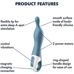 Вібратор для точки А Satisfyer A-Mazing 1 Blue 12 режимів вібрації - мініатюра 4