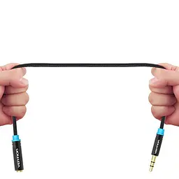 Кабель Vention Audio 3.5 mm M - 3.5 mm F, 2 m, Black (VAB-B06-B200-M) - мініатюра 2