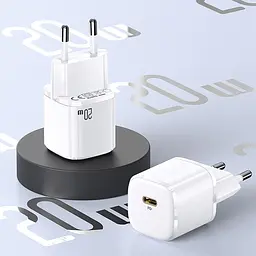 МЗП Usams US-CC124 T36 20W Super Si (1USB-C) Білий - мініатюра 2