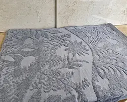 Простирадло махрове жакардове Parisa Home Premium 200х220 щільність 470 г/м2 темно-сіре - мініатюра 6