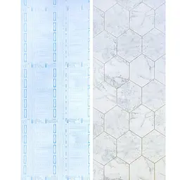 Самоклеюча плівка Sticker Wall 0.45х10м х 0.07мм Сірий мармур золоті стільники SW-00001212 - мініатюра 4