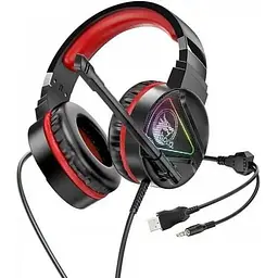 Навушники повнорозмірні Hoco Drift Gaming Headphones W104 чорно-сині - мініатюра 3