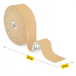 Стрічка кінезіологічна (кінезіо тейп) 4FIZJO 5 см x 31 м Beige (P-5905973405539) - мініатюра 9