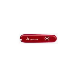 Накладка на ніж Victorinox 91мм червоний передня з лого & camping (Va+)