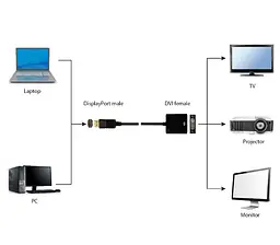 Перехідник Cablexpert A-DPM-DVIF-002 DisplayPort - DVI (A-DPM-DVIF-002) - мініатюра 2