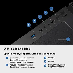 Комп’ютер персональний 2E Complex Gaming Intel i5-12400F 16Gb F1TB NVD3050-8 B660 G3301 600W FreeDos - мініатюра 3