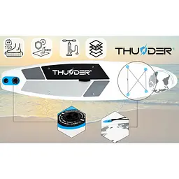 Надувна дошка SUP THUNDER Planet 320 см з веслом Blue - мініатюра 6