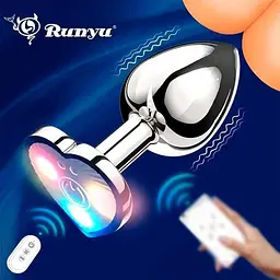 Сталева анальна пробка Magic Motion Equinox з USB, оснащена підсвічуванням 7,2 см. Металік K000842 - мініатюра 4