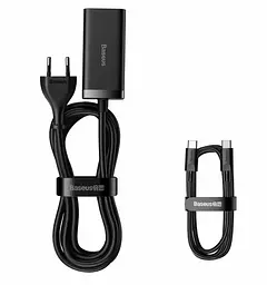 Зарядний пристрій Baseus GaN3 Pro Desktop Powerstrip AC+2U+2C 100 W PSZM000401 чорний - мініатюра 6