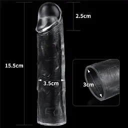 Прозора насадка на член Flawless Clear Penis Sleeve Add 1" від LoveToy - мініатюра 7