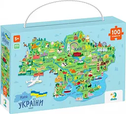 Пазл-карта України «Мапа України», 100 елементів, DoDo / Додо (300267) - мініатюра 2