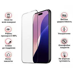 Скло захисне BeCover Apple iPhone 16 Pro Max Black (712125) - мініатюра 3