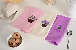 Набір рушників Soho Lavender collection, 25х50 см, 3 шт., різнокольоровий (1178К) - мініатюра 3