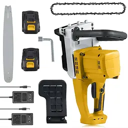 Акумуляторна ланцюгова пилка Electric SAW 16 дюймів + 2 акумулятори потужна електропилка ND-16 - мініатюра 2