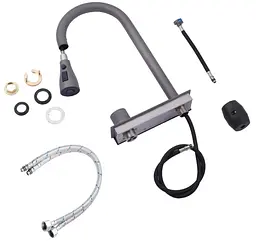 Кухонна мийка Kroner KRP Schwarze - SET7545NG PVD (3.0/0.8 мм) (CV033806) - мініатюра 7