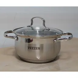 Каструля Vezzer зі скляною кришкою 18 см 2 л (VZ12141R-18C) - мініатюра 3
