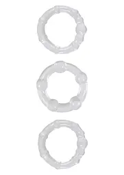 Набір ерекційних кілець NS Novelties Renegade Intensity Rings 3 шт. прозорий - мініатюра 2