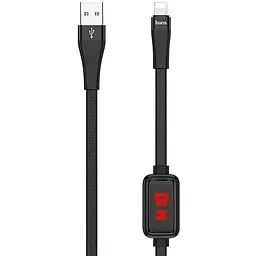 USB Cable Hoco S4 Lightning Black 1m (with display)