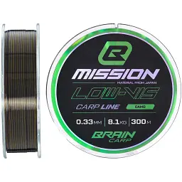 Волосінь Brain Mission Carp Line (Camo) 300m 0.33mm 8.1kg