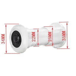 Відеоглазок wifi c датчиком руху, підсвічуванням і записом HQCam 405B, 2 Мп, сріблястий (100603) - мініатюра 3