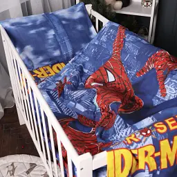 Підковдра MirSon Бязь 17-0700 Spider-Man 110х140 синя (2200010457308) - мініатюра 2