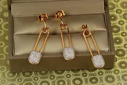 Набір Xuping Jewelry сережки гвоздики підвіски з кулоном шпилька з родістю 3.5 см золотистий