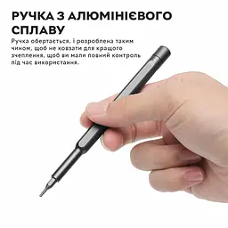 Набір магнітних прецизійних викруток Semi SET 3 25 в 1 для точних робіт, дрібного ремонту в кейсі - Grey - мініатюра 6