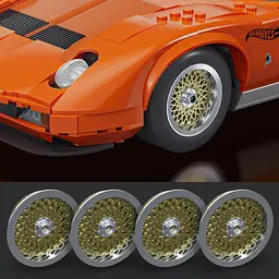 Колекційна машинка-конструктор Mattel Brick Shop Premium Lamborghini ‘71 Miura P400 SV (JHF61) - мініатюра 5