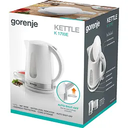 Електрочайник Gorenje K17WE [685814] [117914] - мініатюра 5