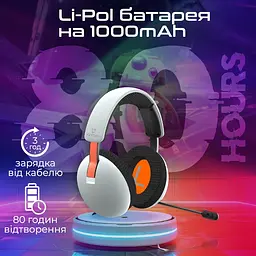 Навушники бездротові Vertux BB-8 білі - мініатюра 3