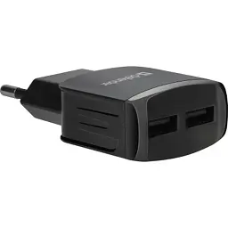 Зарядний пристрій Defender EPA-13 black, 2xUSB, 5V/2.1A, package (83840) - миниатюра 2
